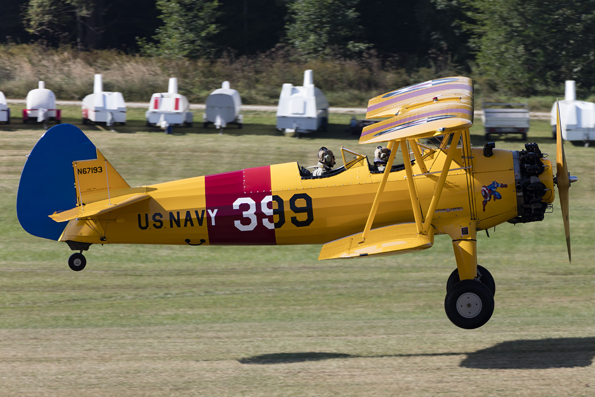 Private, N67193, Boeing, 75N-1 Stearman, 09.09.2016, EDST, Hahnweide, Germany 



