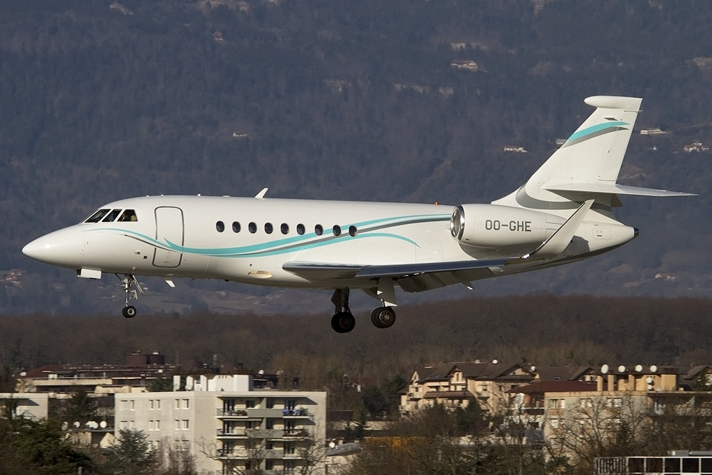 Private, OO-GHE, Dassault, Falcon 2000LX 13.01.2015, GVA, Geneve, Switzerland 




