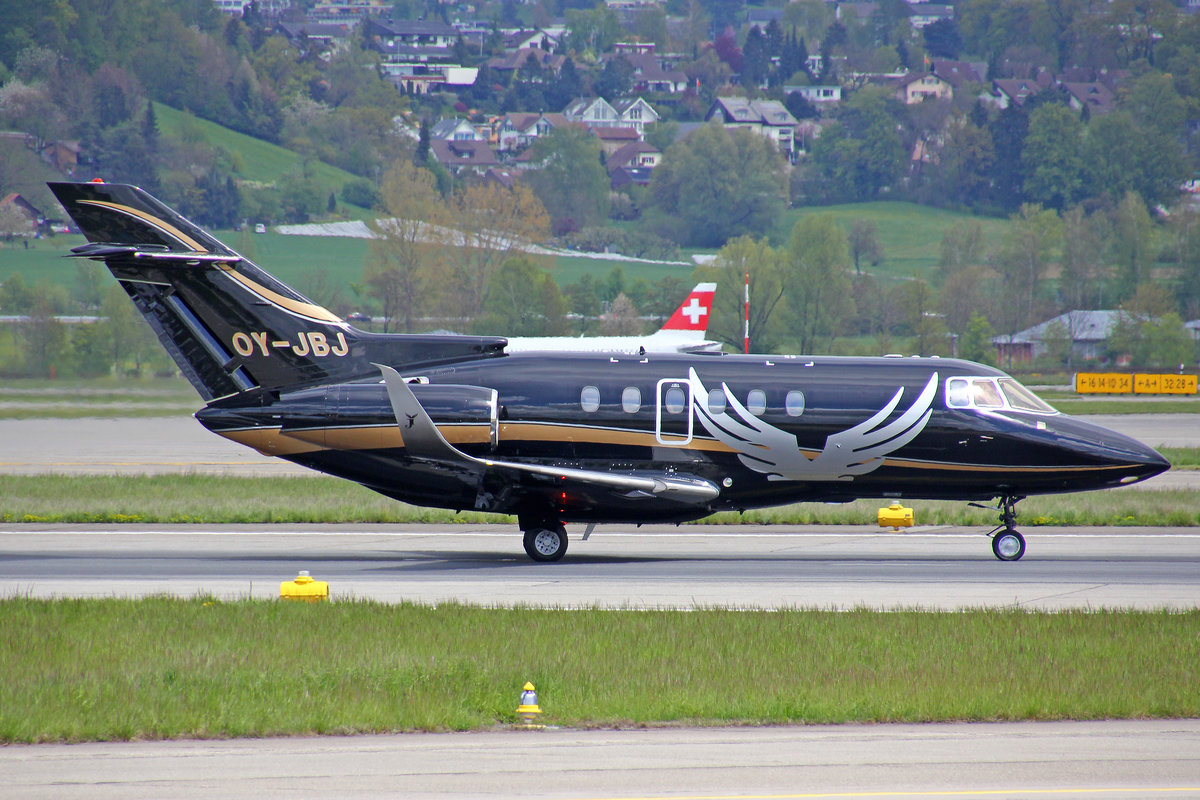 Private, OY-JBJ, Hawker 800XP, 28.April 2016, ZRH Zürich, Switzerland.