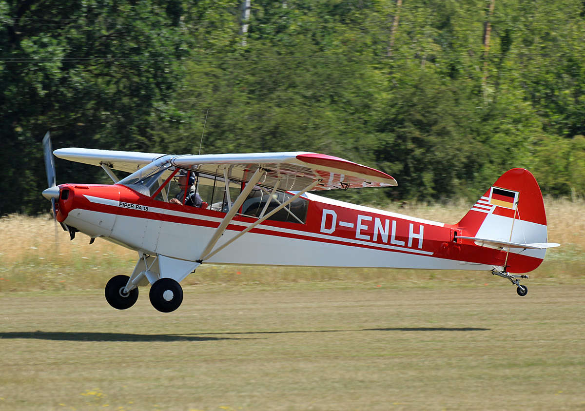 Private Piper PA-18-95 Super CUB, D-ENLH, Flugplatz Bienenfarm, 02.07.2022