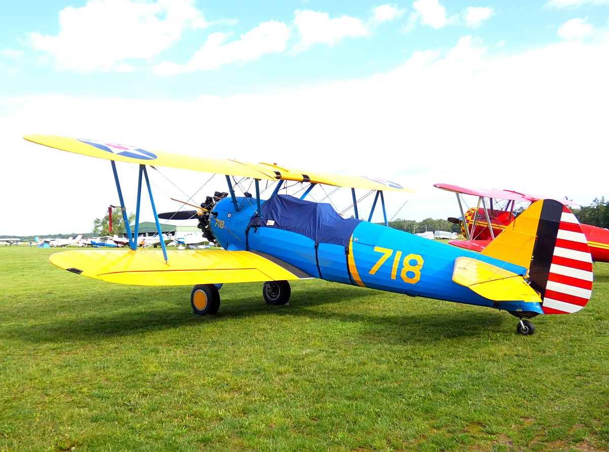 Private PT-17 Kaydet Boeing Stearman, N5345N, Flugplatz Bienenfarm, 08.08.2025