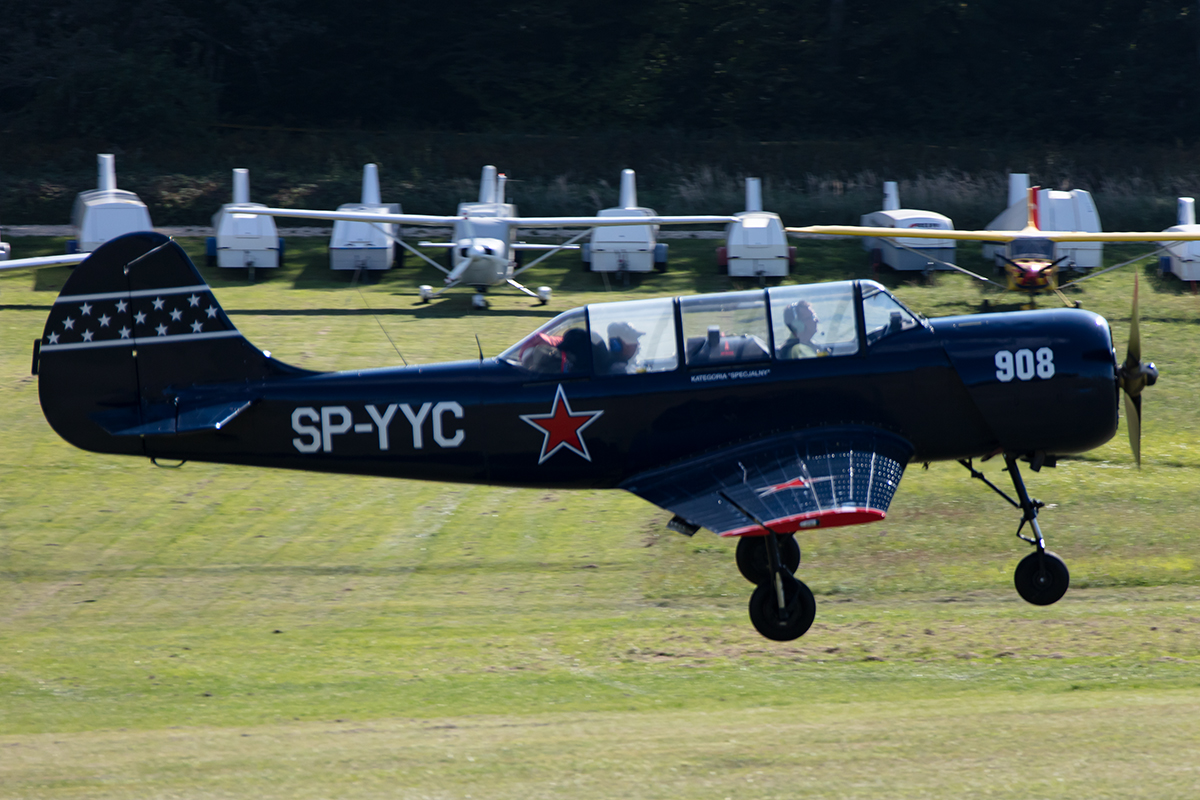 Private, SP-YYC, Yakovlev, Yak-52, 13.09.2019, EDST, Hahnweide, Germany




