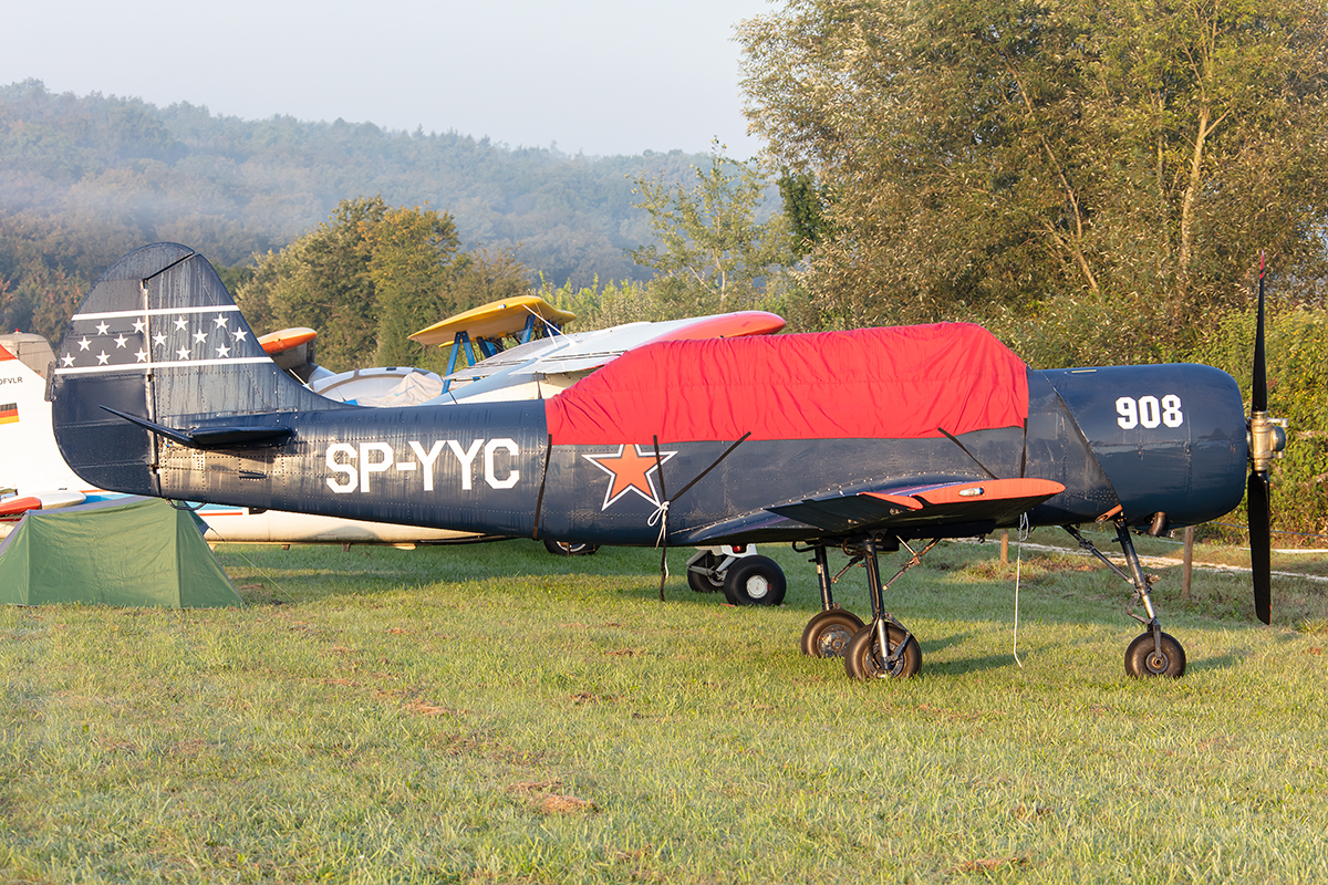 Private, SP-YYC, Yakovlev, Yak 52, 15.09.2019, EDST, Hahnweide, Germany


