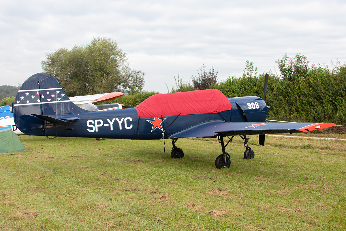 Private, SP-YYC, Yakovlev, YAK-52, 14.09.2019, EDST, Hahnweide, Germany



