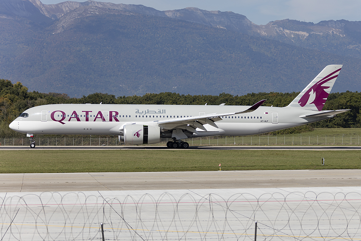 Qatar, A7-ALF, Airbus, A350-941, 24.09.2017, GVA, Geneve, Switzerland



