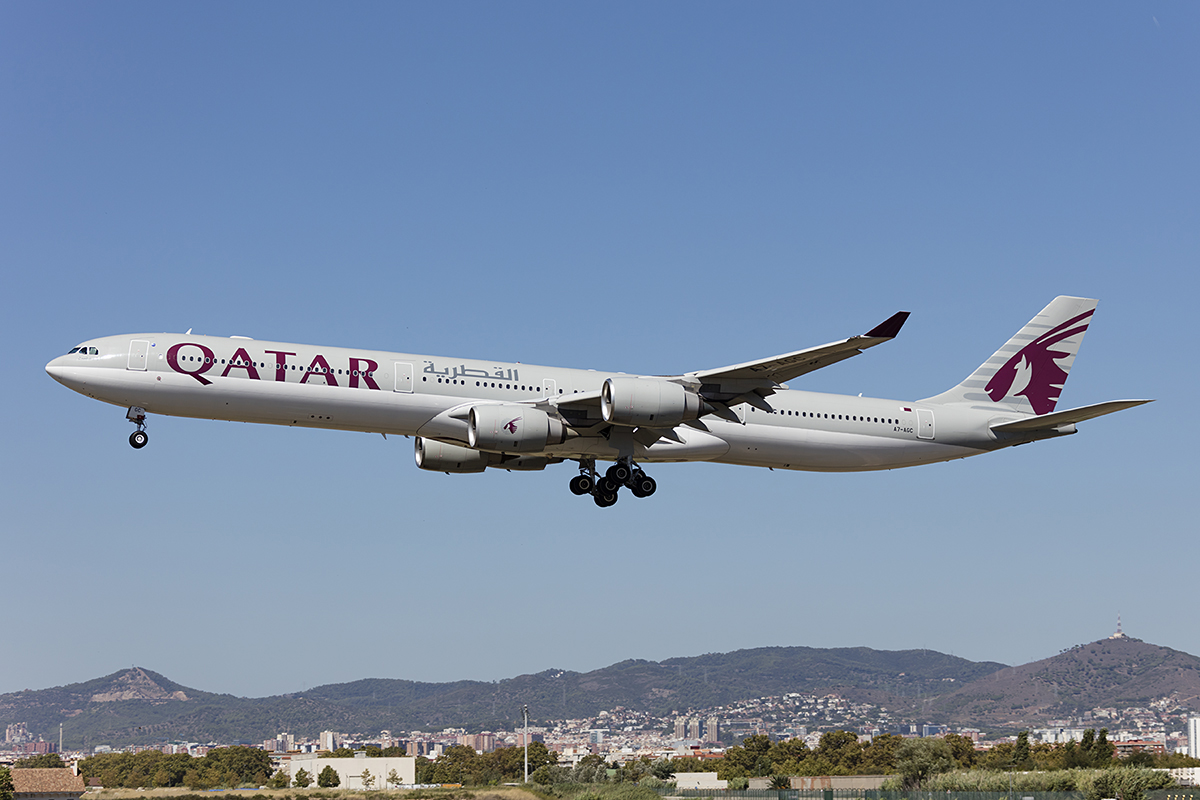 Qatar Airways, A7-AGC, Airbus, A340-642X, 13.09.2017, BCN, Barcelona, Spain




