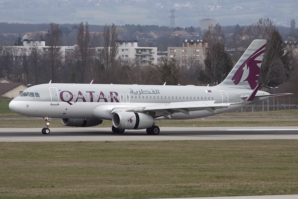 Qatar Airways, A7-AHY, Airbus, A320-232, 28.03.2015, GVA, Geneve, Switzerland



