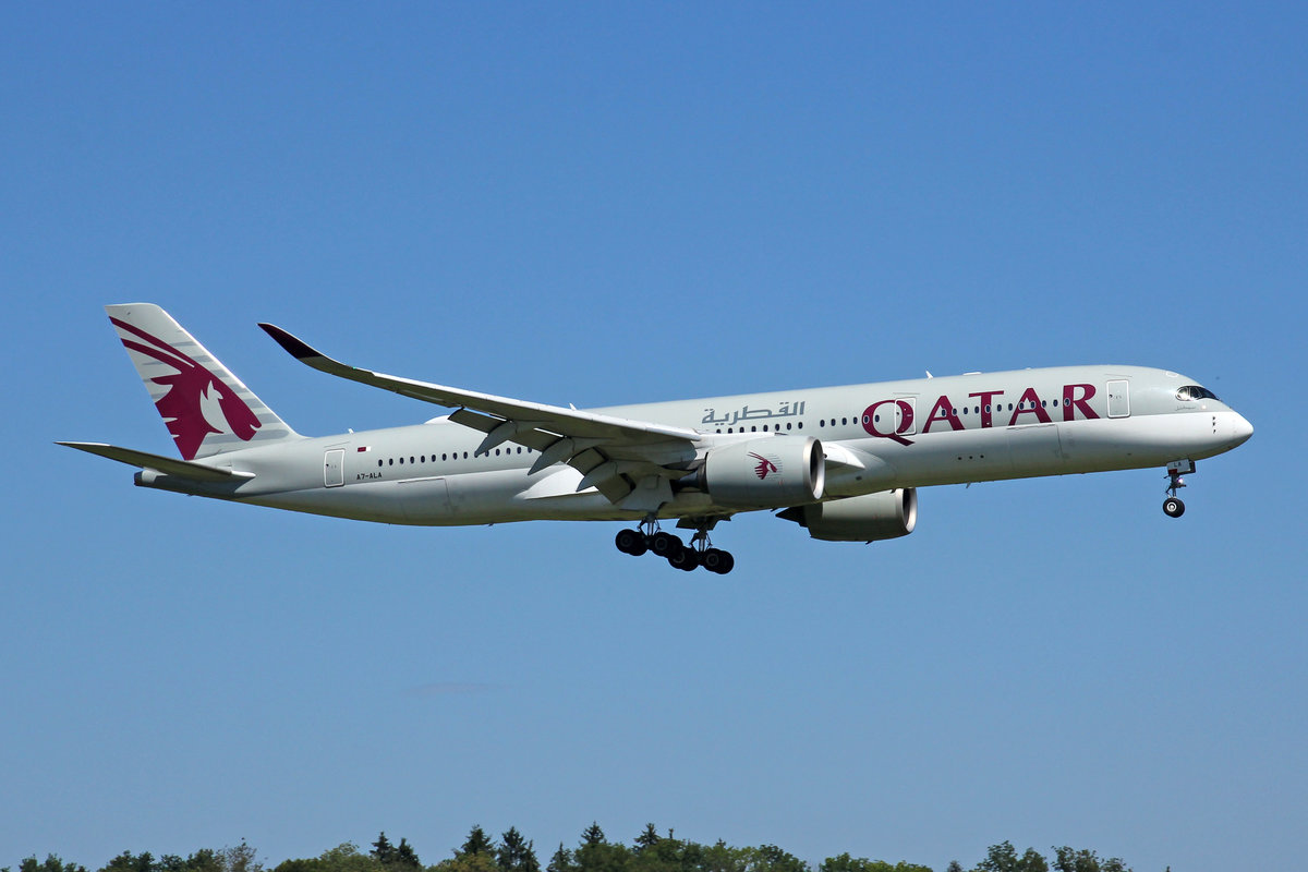 Qatar Airways, A7-ALA, Airbus A350-941, msn: 006, 21.August 2020, ZRH Zürich, Switzerland.