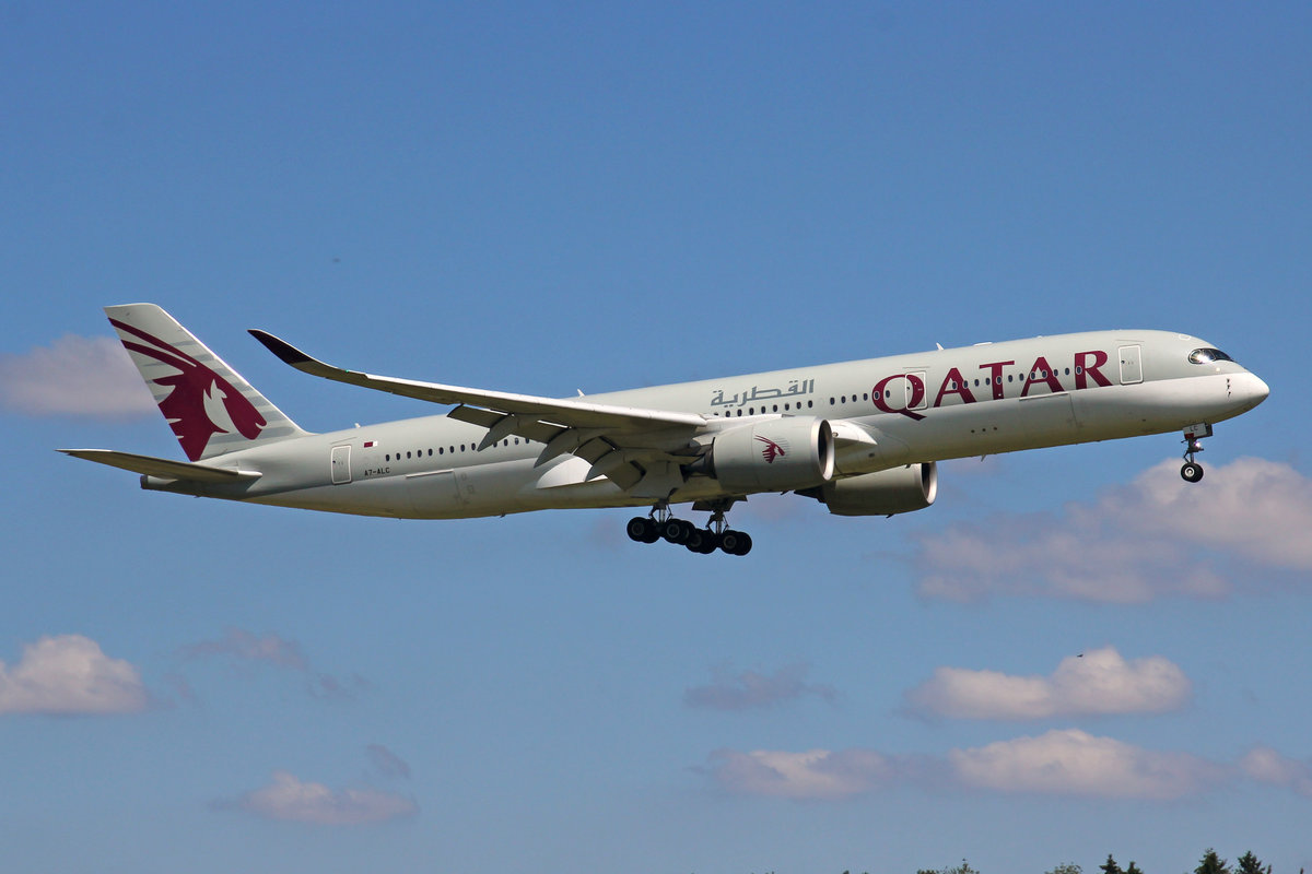 Qatar Airways, A7-ALC, Airbus A350-941, msn: 9, 05.August 2020, ZRH Zürich, Switzerland.