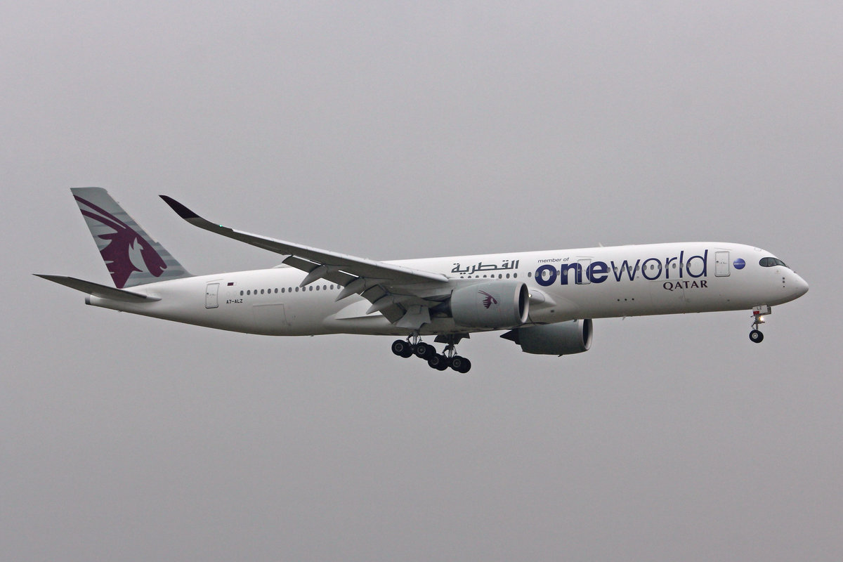 Qatar Airways, A7-ALZ, Airbus A350-941, msn: 143, 22.Januar 2019, ZRH Zürich, Switzerland.