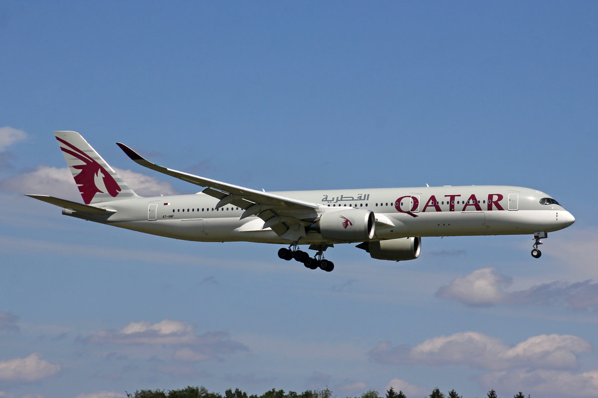 Qatar Airways, A7-AMF, Airbus A350-941, msn: 172, 01.August 2019, ZRH Zürich, Switzerland.