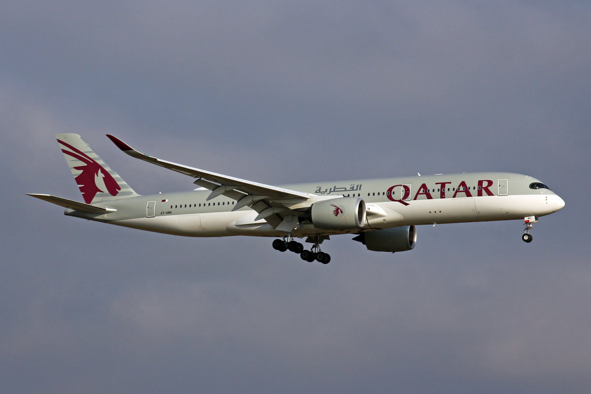 Qatar Airways, A7-AMG, Airbus A350-941, msn: 207, 12.Januar 2020, ZRH Zürich, Switzerland.