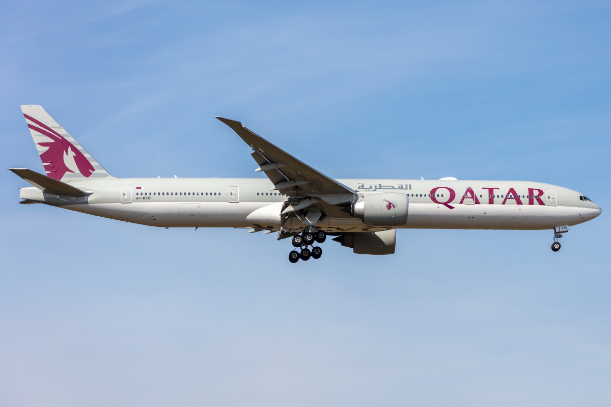 Qatar Airways, A7-BEQ, Boeing, B777-3DZ-ER, 13.09.2021, FRA, Frankfurt, Germany