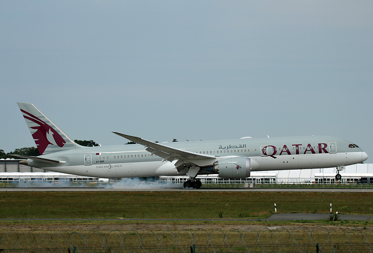 Qatar Airways, Boeing B 787-9 Dreamliner, A7-BHF, BER, 04.06.2022
