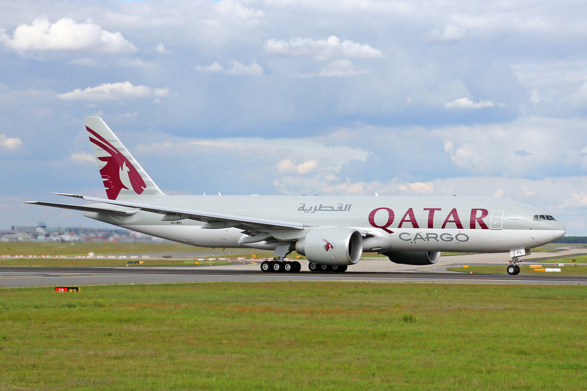 Qatar Airways Cargo, A7-BFL, Boeing 777FDZ, 20.Mai 2017, FRA Frankfurt am Main, Germany.