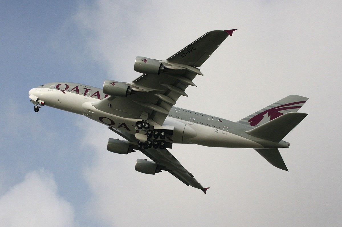 Qatar Airways, F-WWAL, Reg.A7-APC, (c/n 0145),Airbus A 380-861, 06.11.2014, XFW-EDHI, Hamburg-Finkenwerder, Germany 