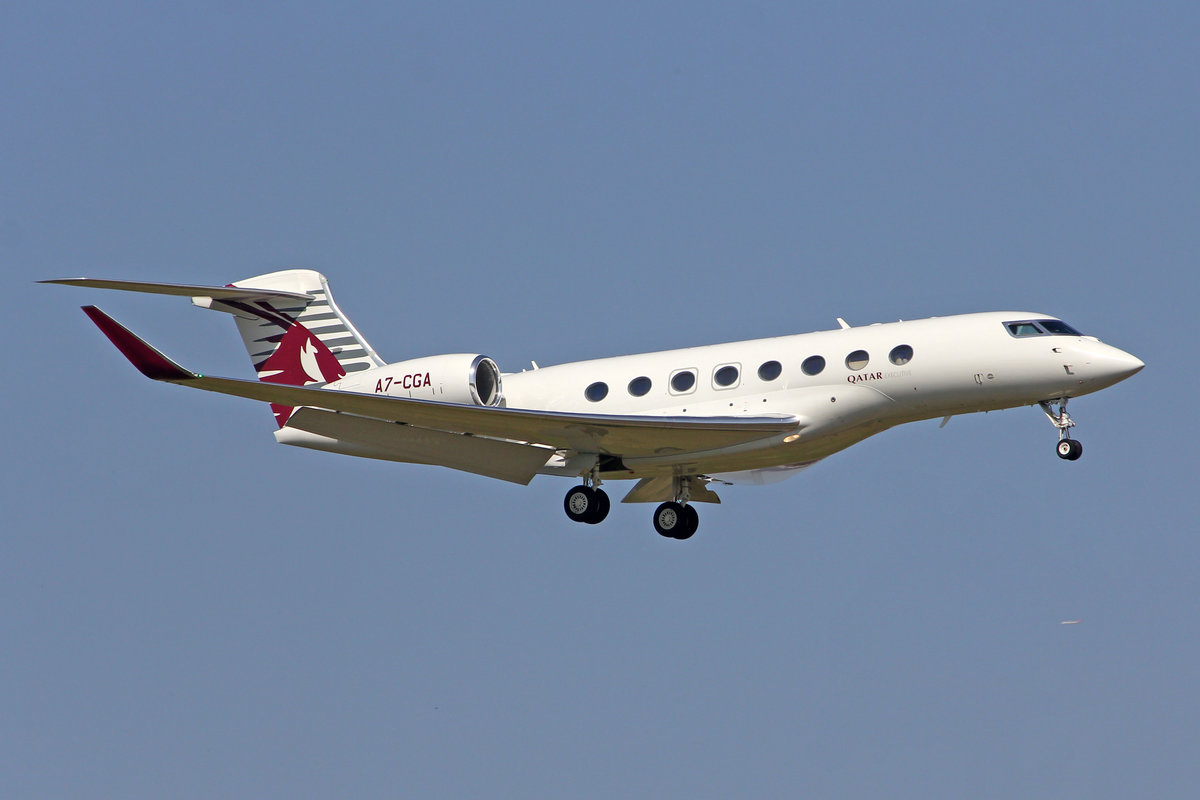 Qatar Executive, A7-CGA, Gulfstream G650ER, msn: 6153, 07.April 2018, ZRH Zürich, Switzerland.