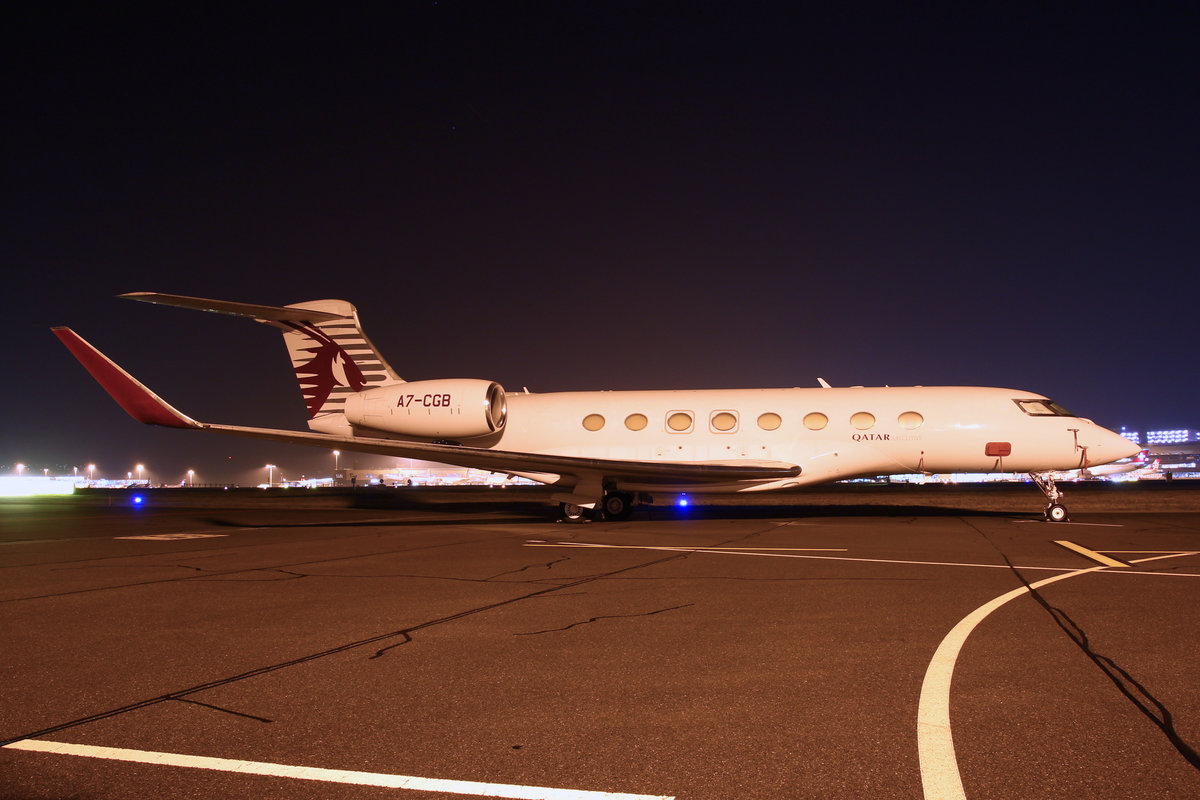 Qatar Executive, A7-CGB, Gulfstream G650ER, msn: 6167, 21.Januar 2020, ZRH Zürich, Switzerland.