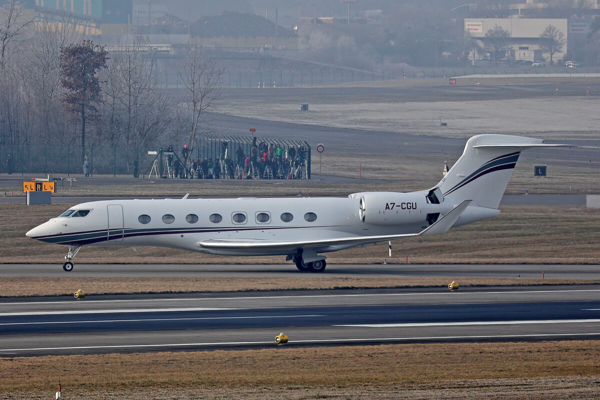 Qatar Executive, A7-CGU, Gulfstream G650ER, msn: 6511, 22.Januar 2026, ZRH Zürich, Switzerland.