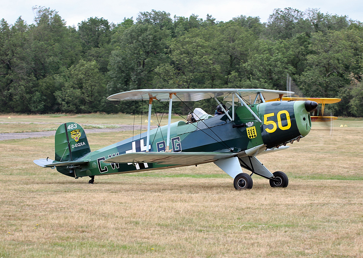Quax, Bcker 131 Jungmann (CASA 1.131), D-EQXA, Flugplatz Bienenfarm, 07.07.2019