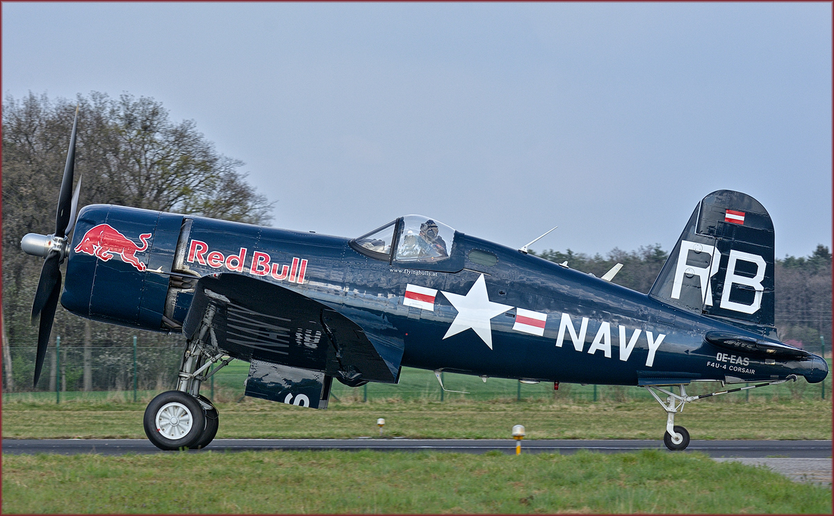 Red Bull OE-EAS; F4U Corsair; Maribor Flughafen MBX, Flying Bulls Training Camp; 3.4.2019