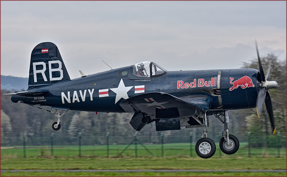 Red Bull OE-EAS; F4U Corsair; Maribor Flughafen MBX, Flying Bulls Training Camp; 6.4.2019