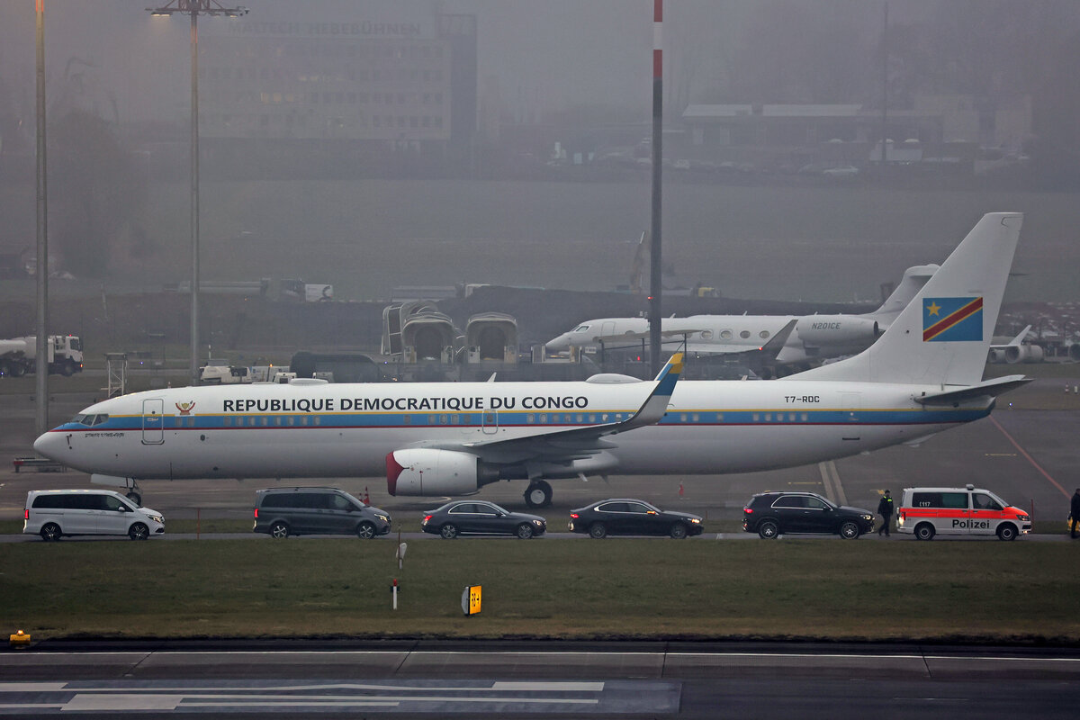 Republique Democratique du Congo, T7-RDC, Boeing B737-9JAER (BBJ3), msn: 37560/2664, 19.Januar 2026, ZRH Zürich, Switzerland.