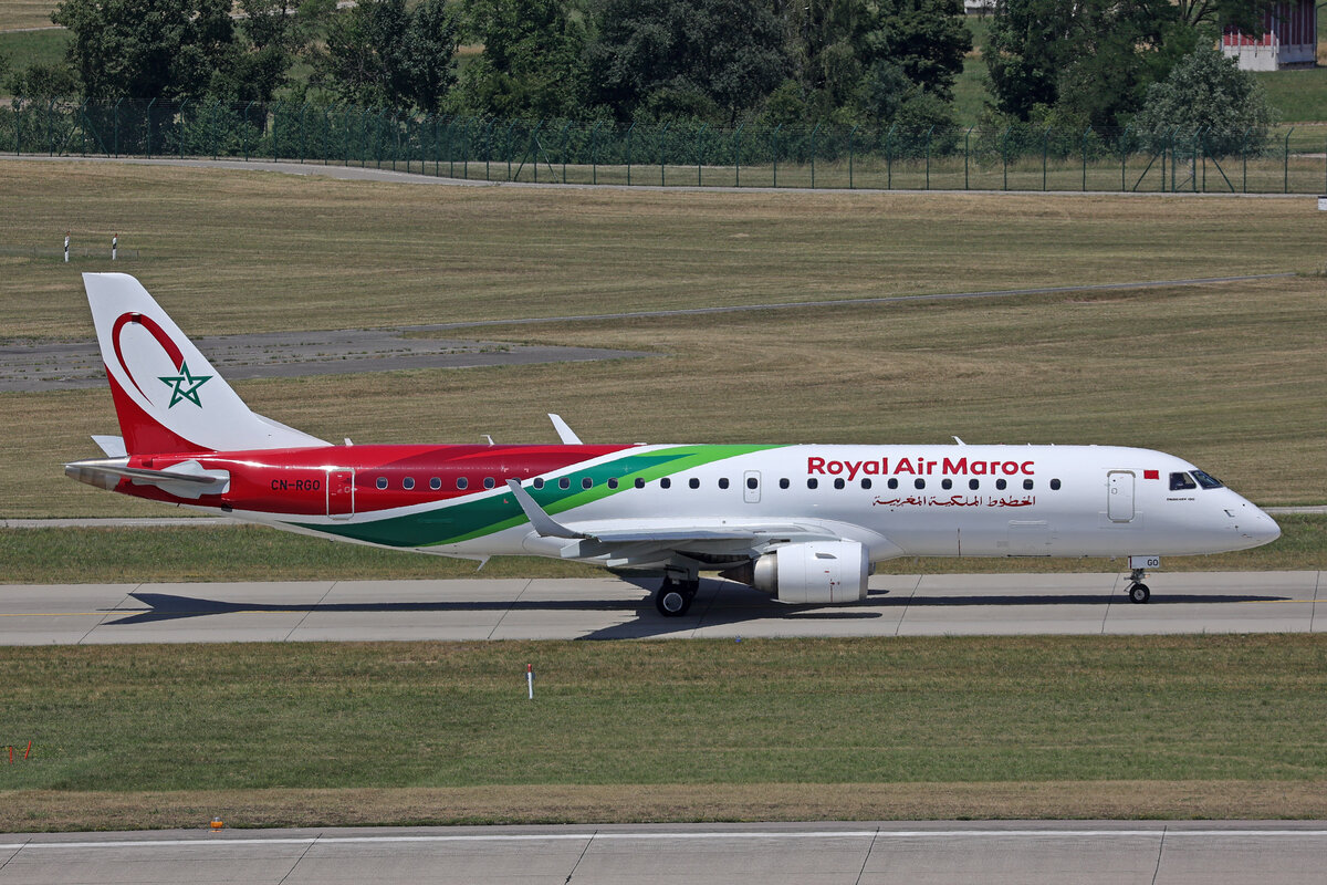 Royal Air Maroc, CN-RGO, Embraer ERJ-190AR, msn: 19000680, 19.Juni 2026, ZRH Z�rich, Switzerland.