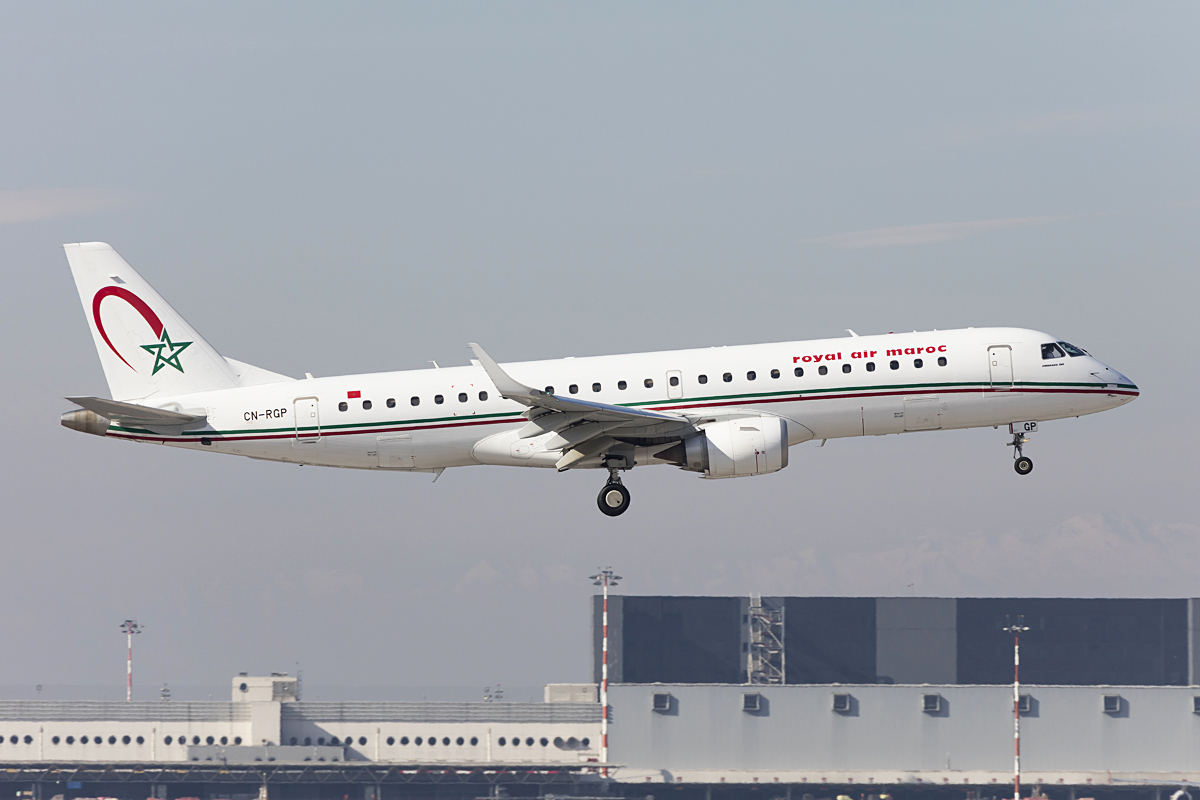 Royal Air Maroc, CN-RGP, Embraer, ERJ-190, 26.02.2017, MXP, Mailand, Italy



