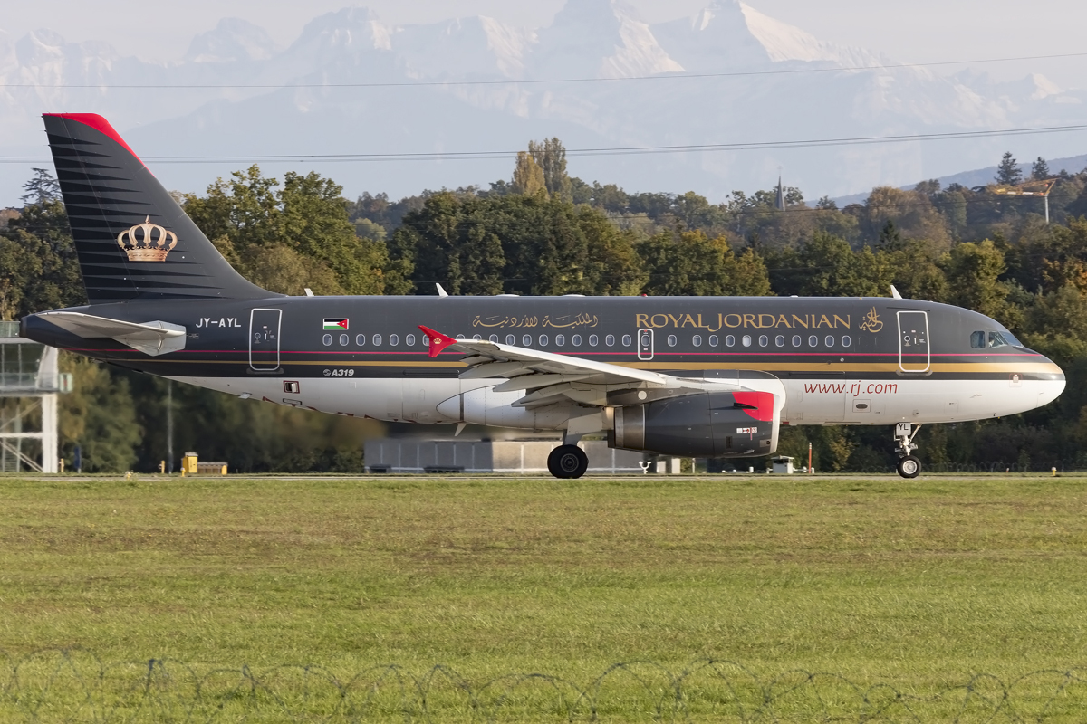 Royal Jordanian Airline, JY-AYL, Airbus, A319-132, 17.10.2015, GVA, Geneve, Switzerland 




