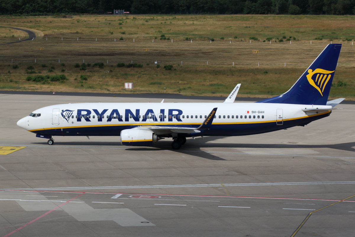 Ryanair, Boeing, B737-8AS, 9H-QAH. Köln-Bonn (CGN/EDDK) am 07.07.2019.