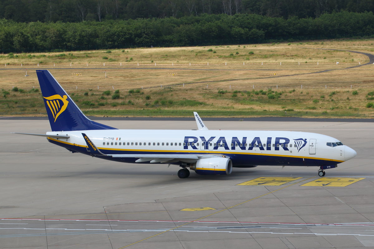 Ryanair, Boeing, B737-8AS, EI-DYB. Köln-Bonn (CGN/EDDK) am 07.07.2019.