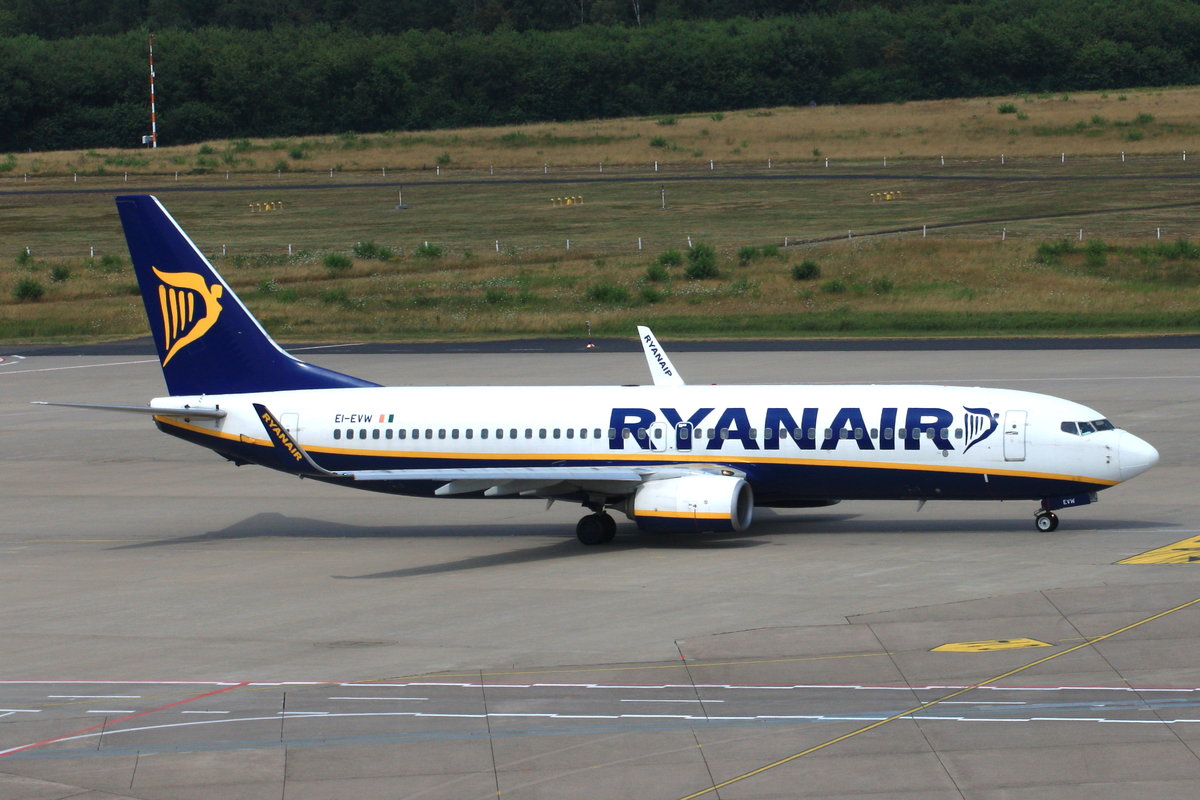 Ryanair, Boeing B737-8AS(WL), EI-EVW. Köln-Bonn (CGN/EDDK), 22.07.2018. 