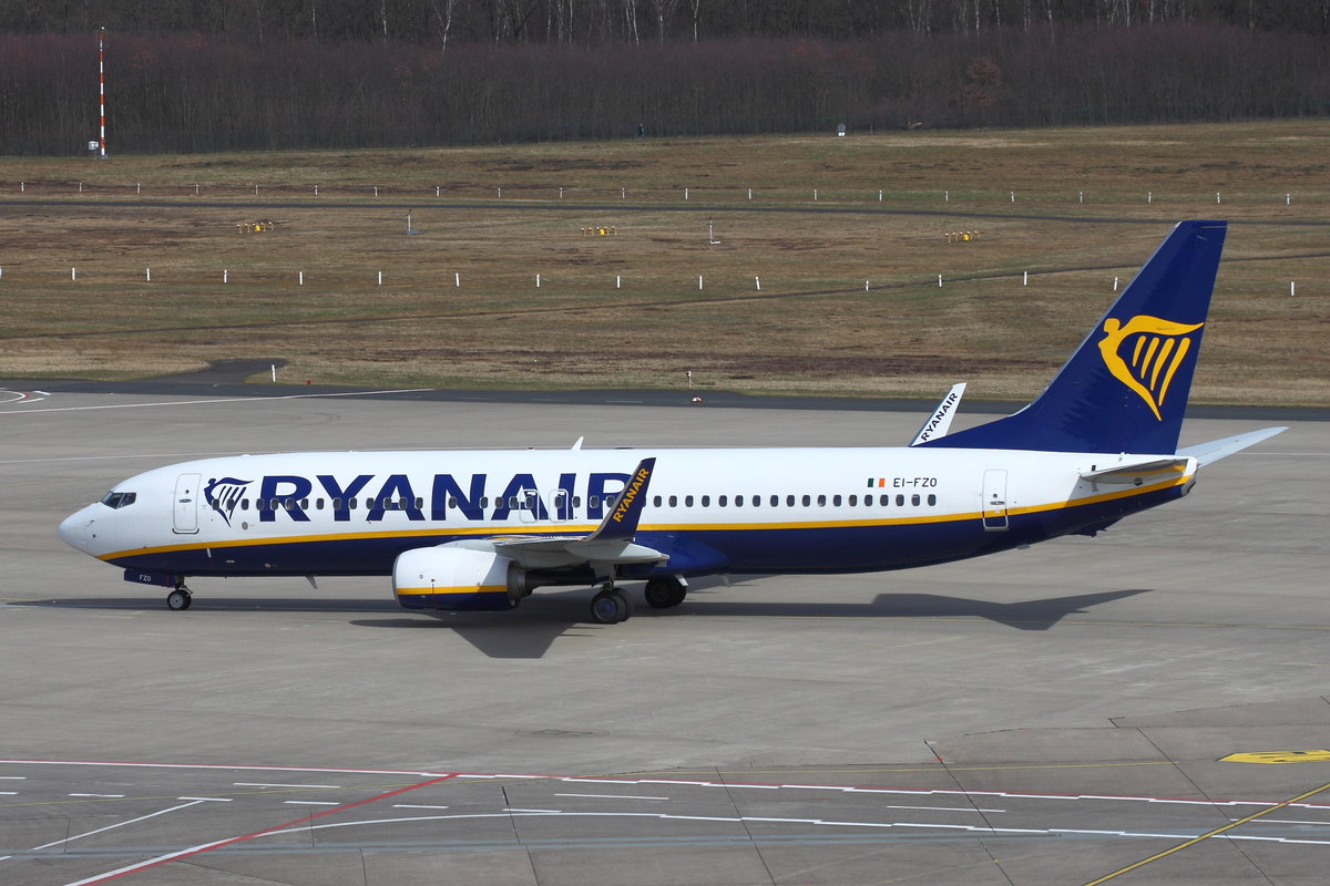 Ryanair, Boeing B737-8AS(WL), EI-FZO. Köln-Bonn (CGN/EDDK) am 30.03.2018. 