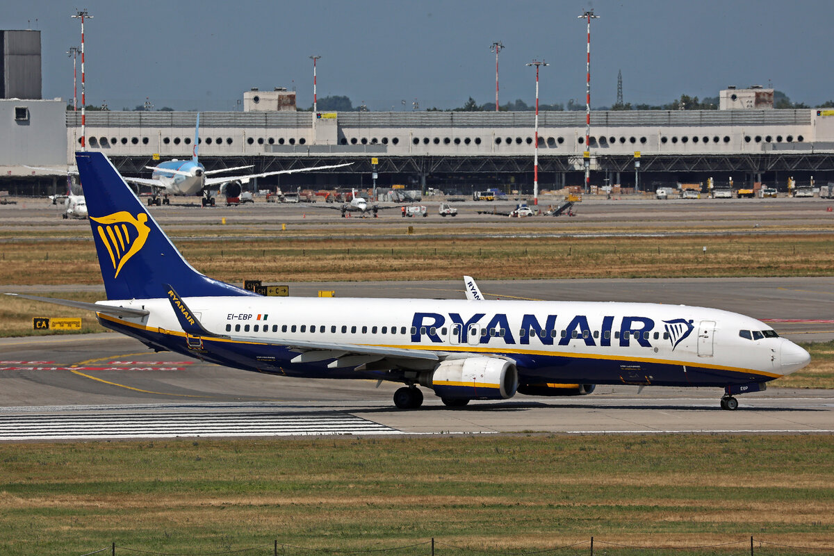 Ryanair, EI-EBP, Boeing B737-8AS, msn: 37531/2844, 03.Juli 2025, MXP Milano Malpensa, Italy.