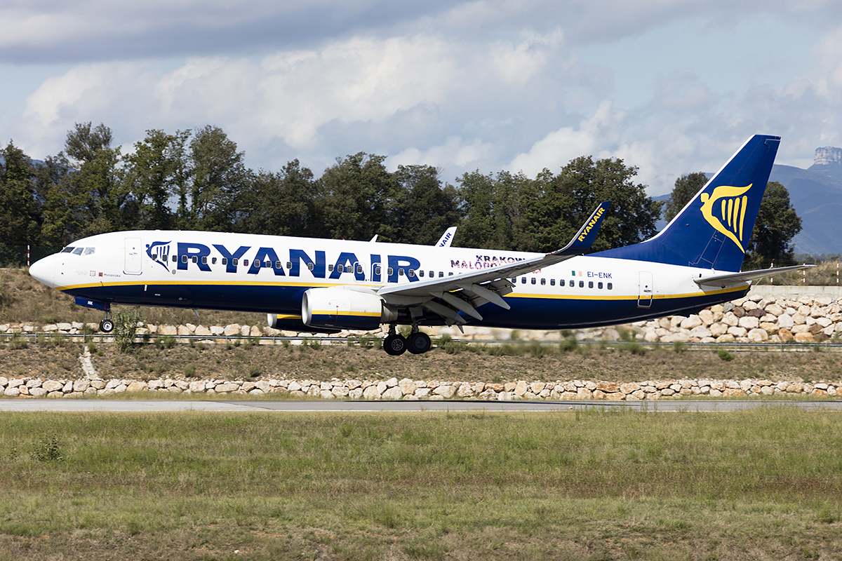 Ryanair, EI-ENK, Boeing, B737-8AS, 16.09.2017, GRO, Girona, Spain 


