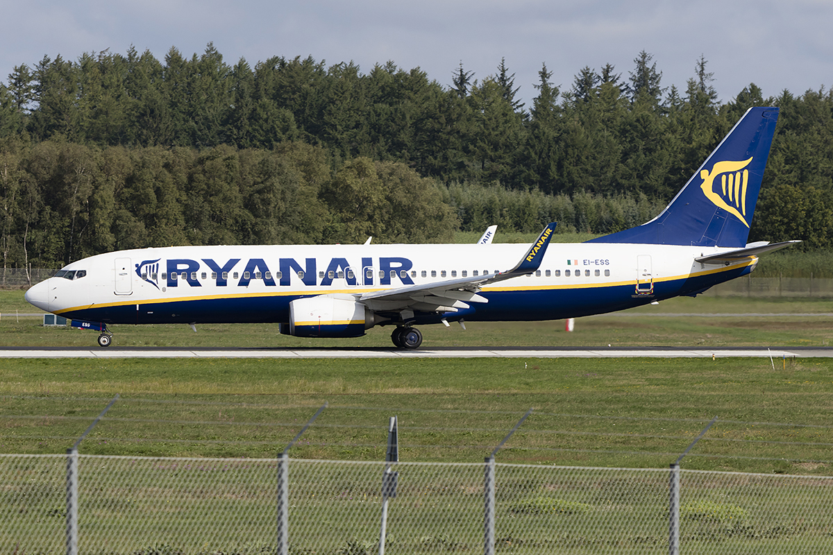 Ryanair, EI-ESS, Boeing, B737-8AS, 01.09.2018, BLL, Billund, Denmark 


