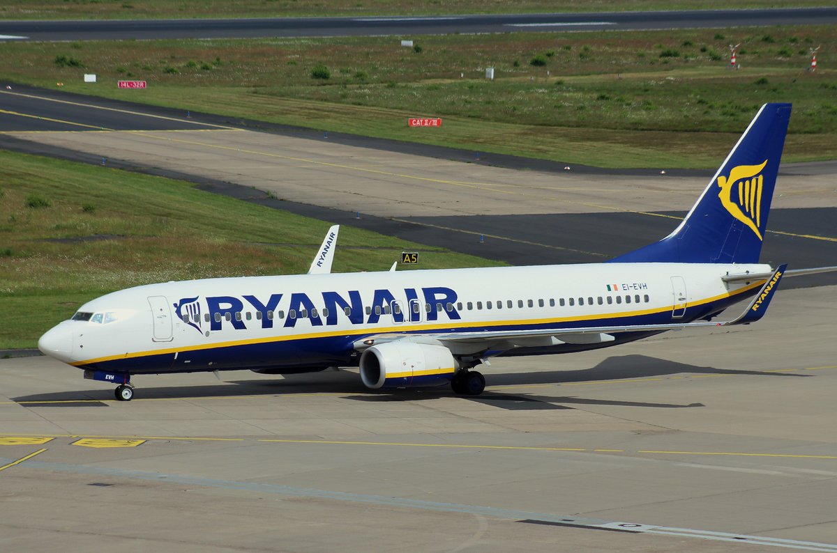 Ryanair, EI-EVH, (c/n 40290),Boeing 737-8AS(WL), 11.06.2016, CGN-EDDK, Köln-Bonn, Germany 