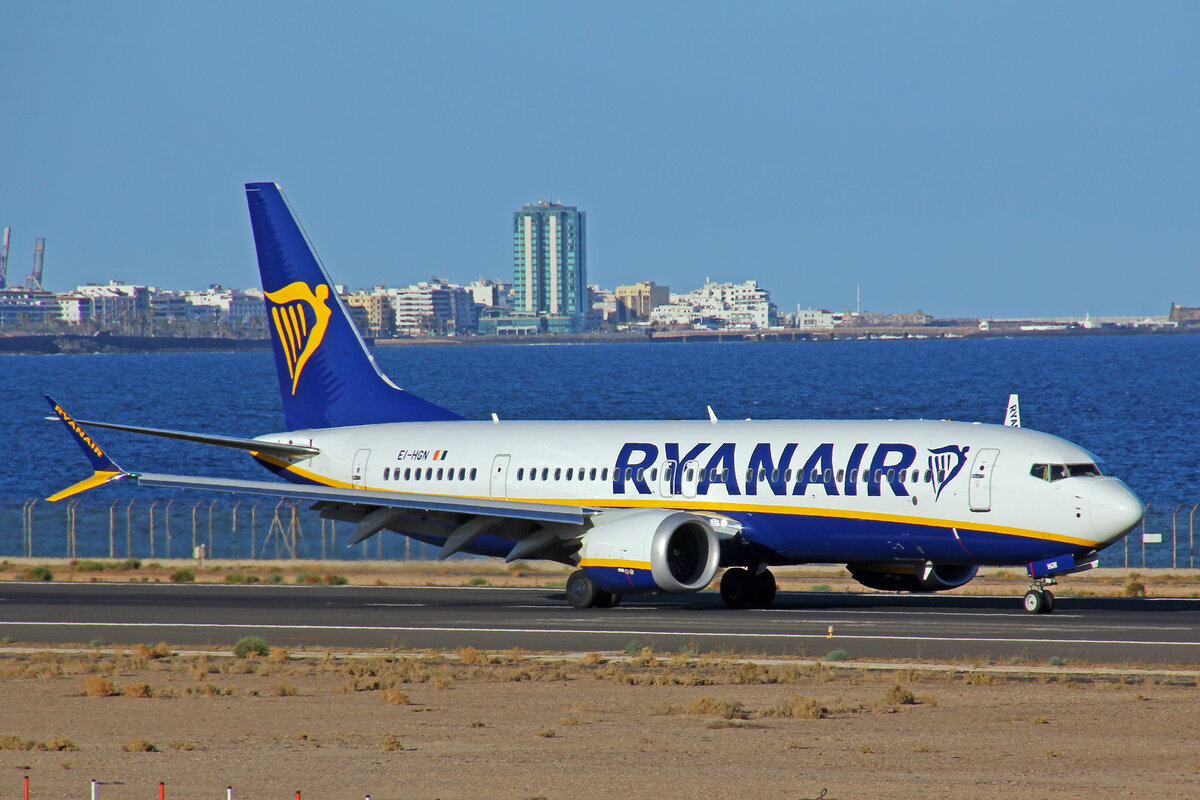 Ryanair, EI-HGN, Boeing B737-8MAX 200, msn: 62327/8063, 30.Mai 2022, ACE Lanzarote, Spain.