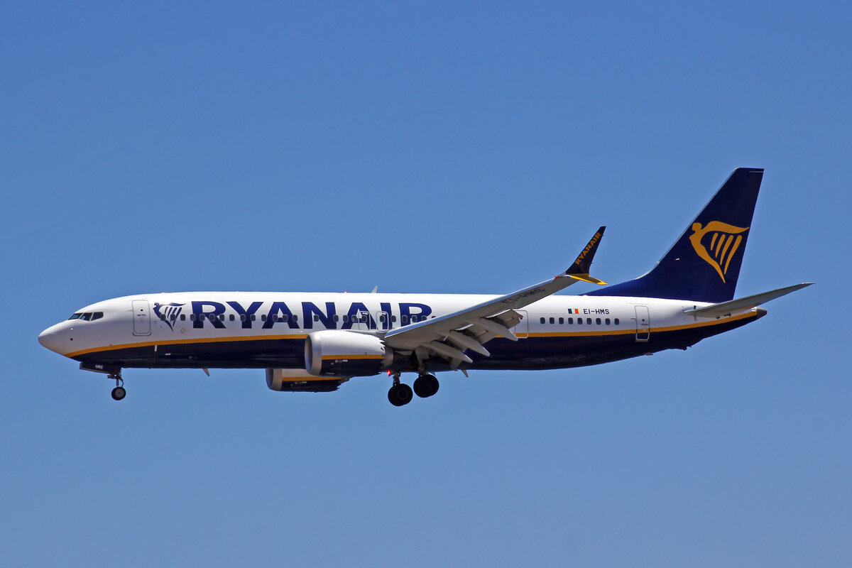 Ryanair, EI-HMS, Boeing B737-8MAX 200, msn: 65889/8184, 30.Mai 2022, ACE Lanzarote, Spain.