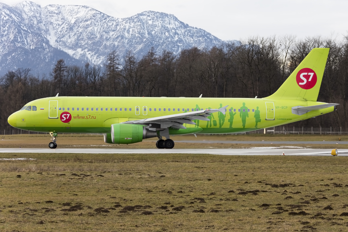 S7 Airlines, VP-BCP, Airbus, A320-214, 09.01.2016, SZG, Salzburg, Austria




