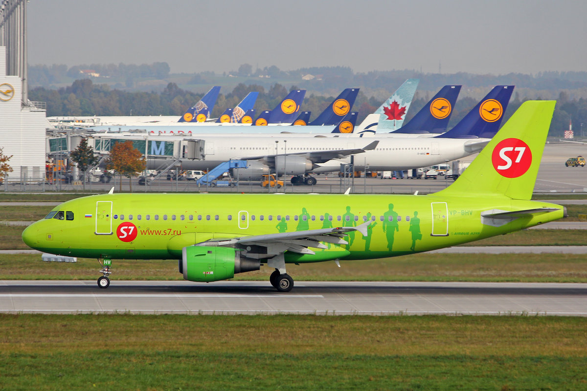 S7 Siberia Airlines, VP-BHV, Airbus A319-114, msn: 2474, 10.Oktober 2014, MUC München, Germany.