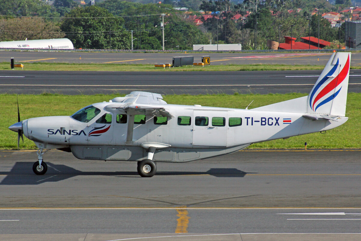 SANSA Servicios Aéreos Nacionales, TI-BCX, Cessna 208B Grand Caravan, msn: 208B2058, 24.März 2023, SJO San José, Costa Rica.