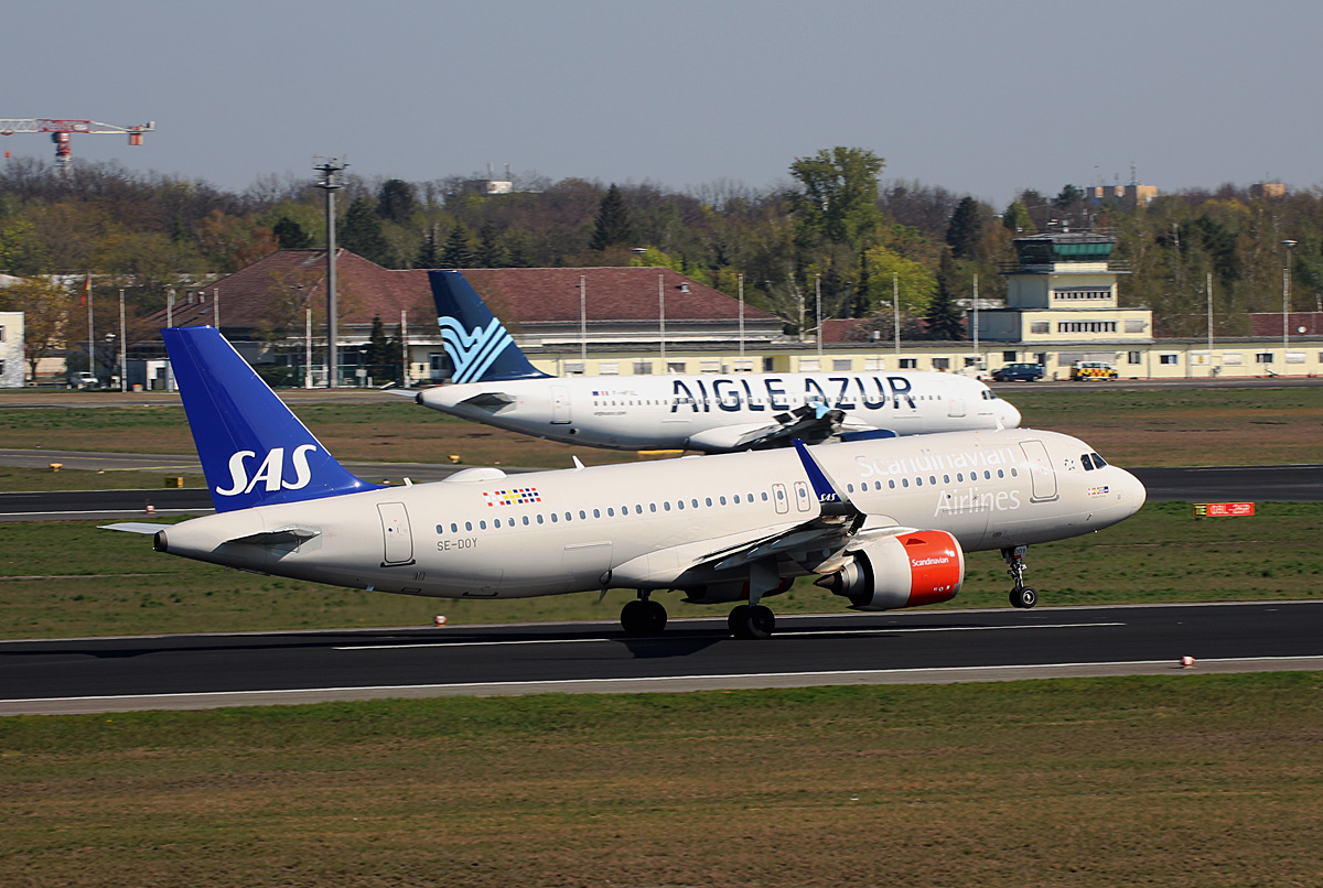 SAS, Airbus A 320-251N, SE-DOY, Aigle Azur, Airbus A 320-214, F-HFUL, TXL, 19.04.2019
