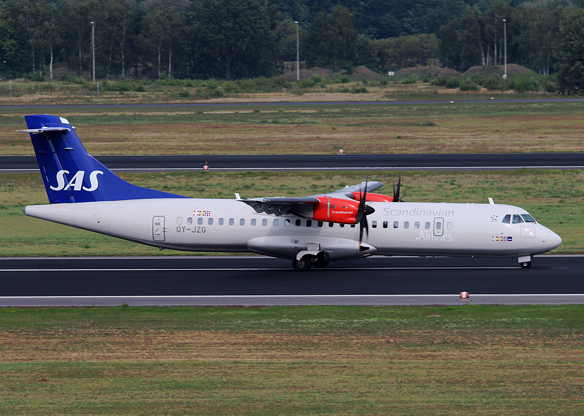 SAS ATR-72-600 OY-JZG beim Start in Berlin-Tegel am 13.09.2015