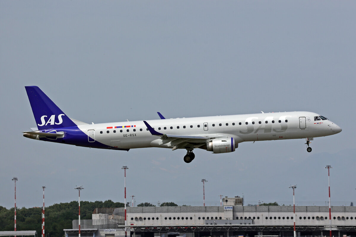 SAS Link, SE-RSX Embraer ERJ-195LR, msn: 19000747,  Oden Viking , 29.Juni 2026, MXP Milano Malpensa, Italy.