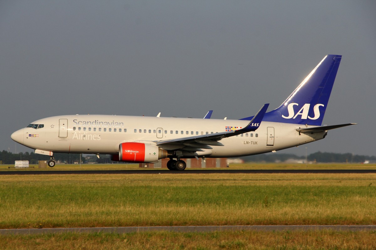 SAS, LN-TUK, Boeing B737-705 (W), 3.Juli 2015, AMS  Amsterdam, Netherlands.