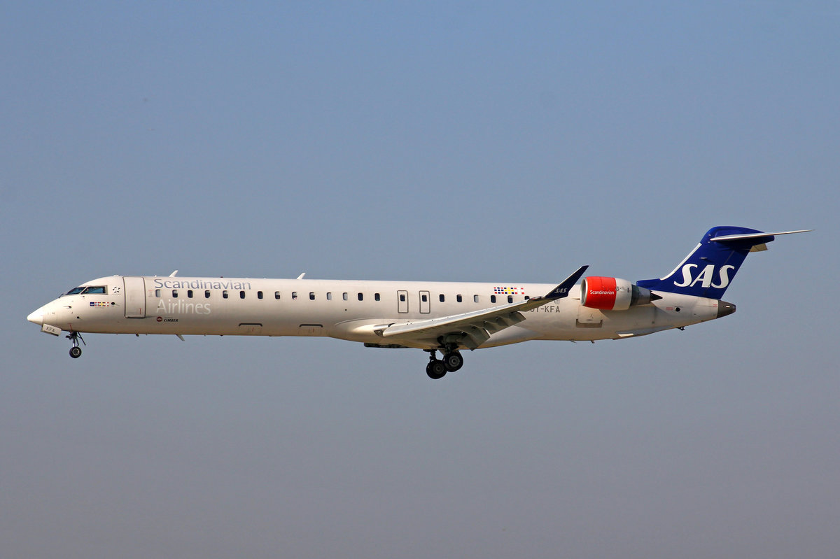 SAS (Operated by Cimber), OY-KFA, Bombardier CRJ-900,   Johan Viking  , 13.September 2016, ZRH Zürich, Switzerland.