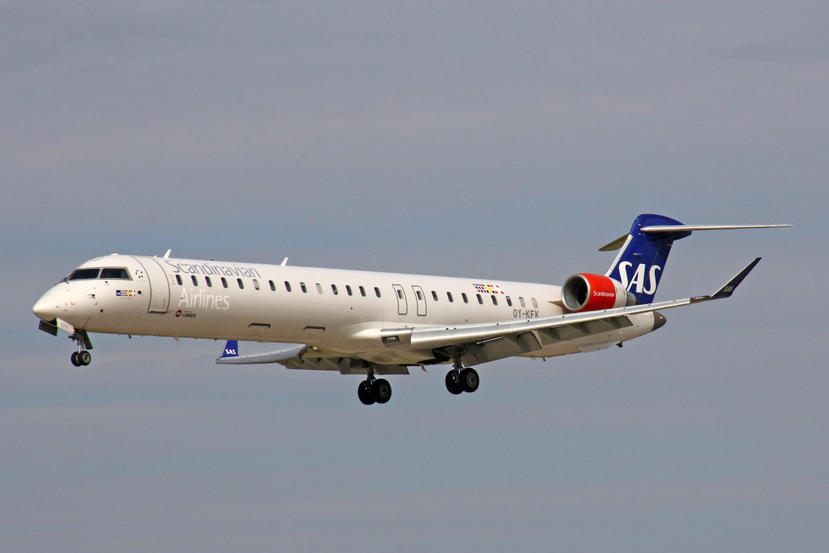 SAS (Operated by Cimber), OY-KFK, Bombardier CRJ-900,  Hardeknud Viking , 09.Juli 2016, ZRH Zürich, Switzerland.