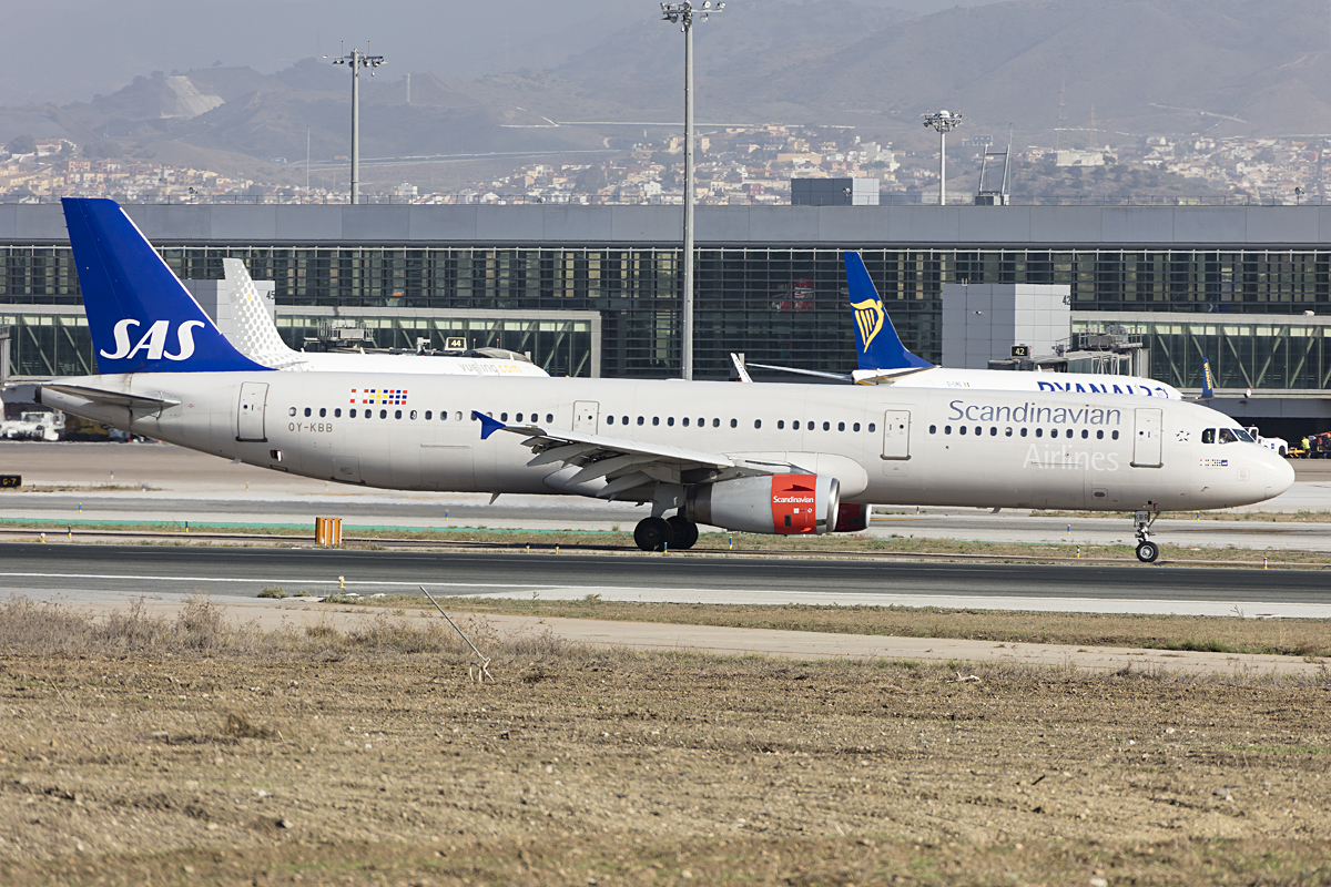 SAS, OY-KBB, Airbus, A321-232, 28.10.2016, AGP, Malaga, Spain


